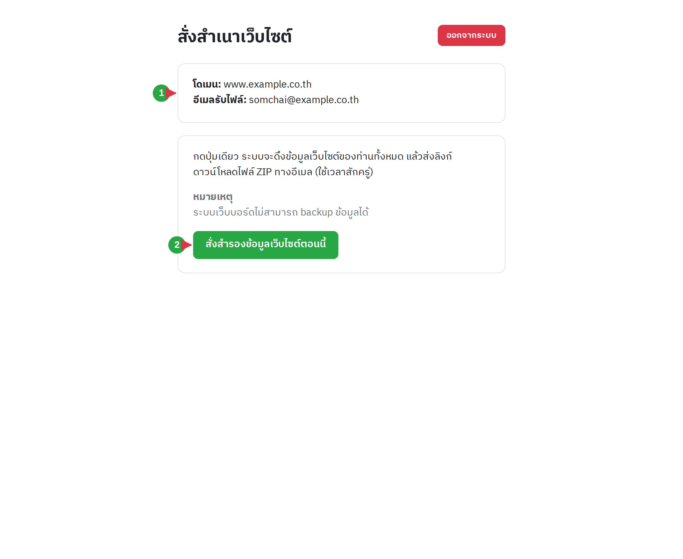 รอเจ้าหน้าที่สั่งสำรองข้อมูล